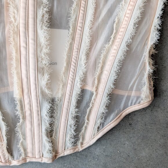 Jaded London Nude First Date Organza Frayed Boned Corset size US 6 NWT - Picture 4 of 9